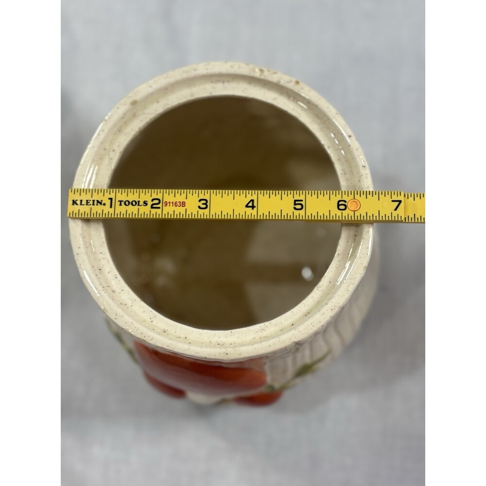 Vtg Arnel's Ceramic Mushroom Lidded Kitchen Jar / Canister -11”Including Lid - Picture 6 of 14